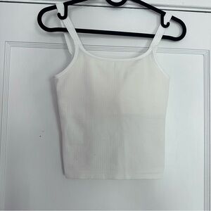 WHITE Lululemon — Ebb to Street Scoop-Neck Cropped Tank Top